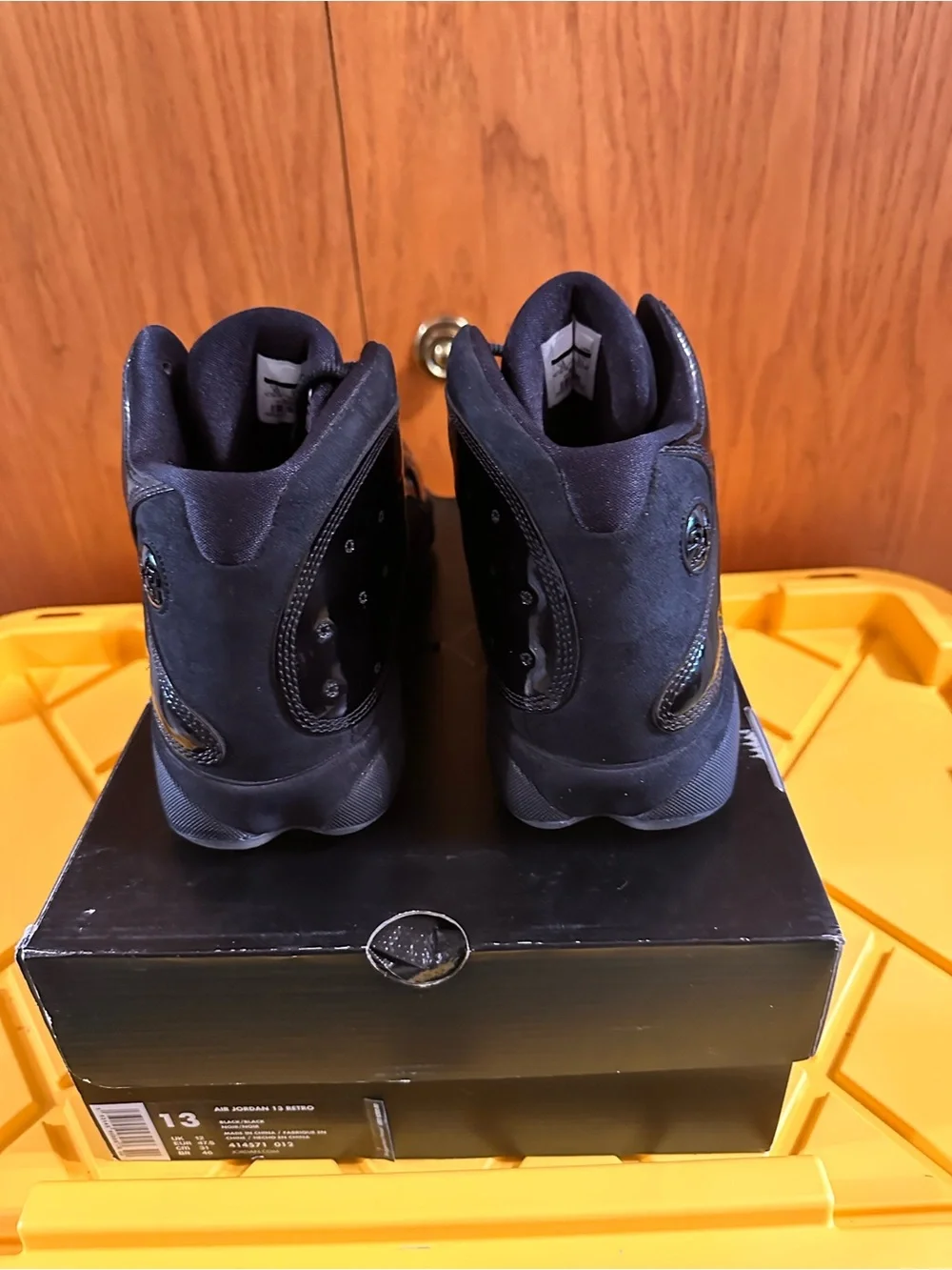 NIKE AIR JORDAN 13 RETRO CAP & GOWN RETRO BLACK LEATHER 414571-012 SIZE 13